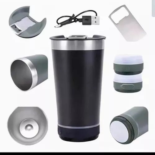 VASO CON BOCINA BLUETOOTH INTEGRADA