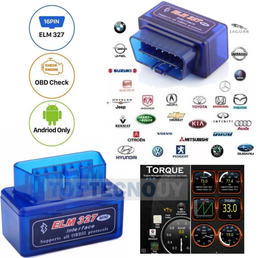 Escáner Automotriz ELM327 Bluetooth – ¡Diagnóstico Fácil y Rápido!